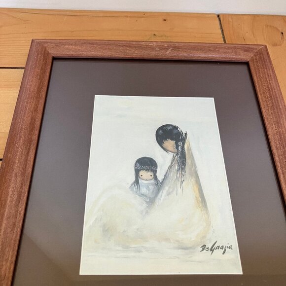 Navajo Mother by DeGrazia Framed Art Print 9.5x11.5" Tucson Arizona N-0530 - Picture 2 of 6